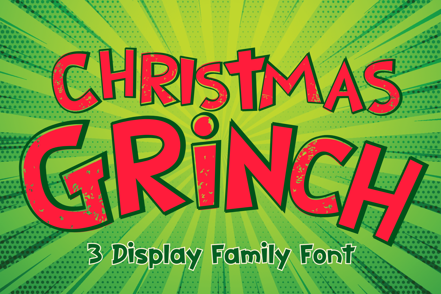 Bold Serif Fonts Like Playfair Display, Curvy and Chunky 7 Christmas Grinch