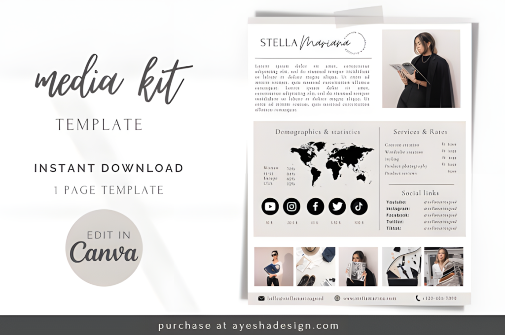 Influencer Media Kit Template Canva Graphics 28003692 2 580x386 1