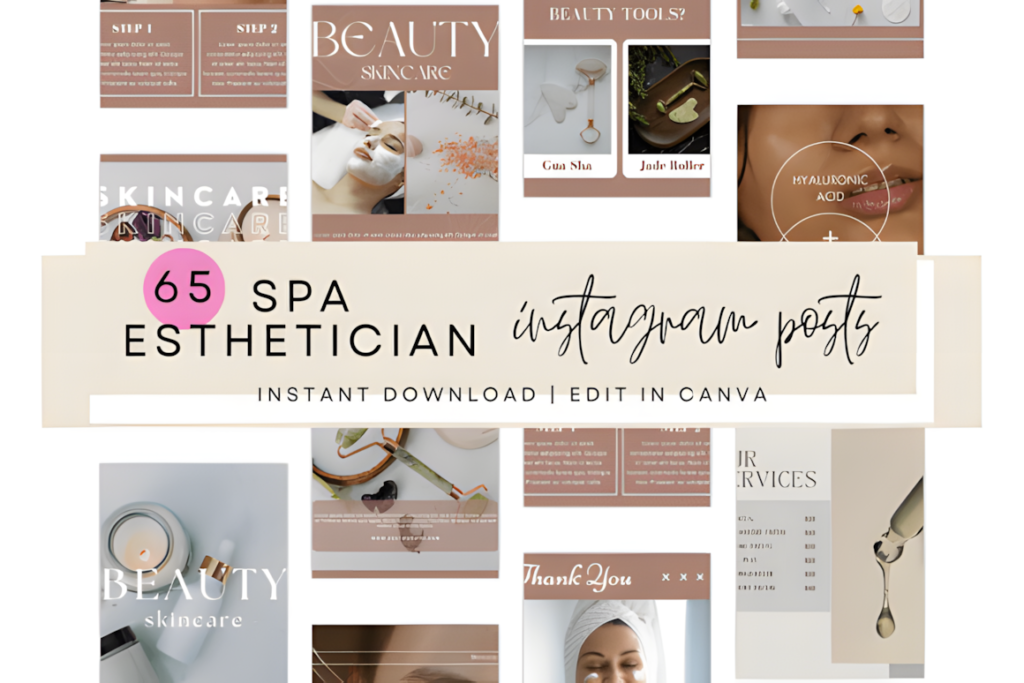 Instagram Post Templates for Salon Spa Graphics 122835882 1 1 580x387 1