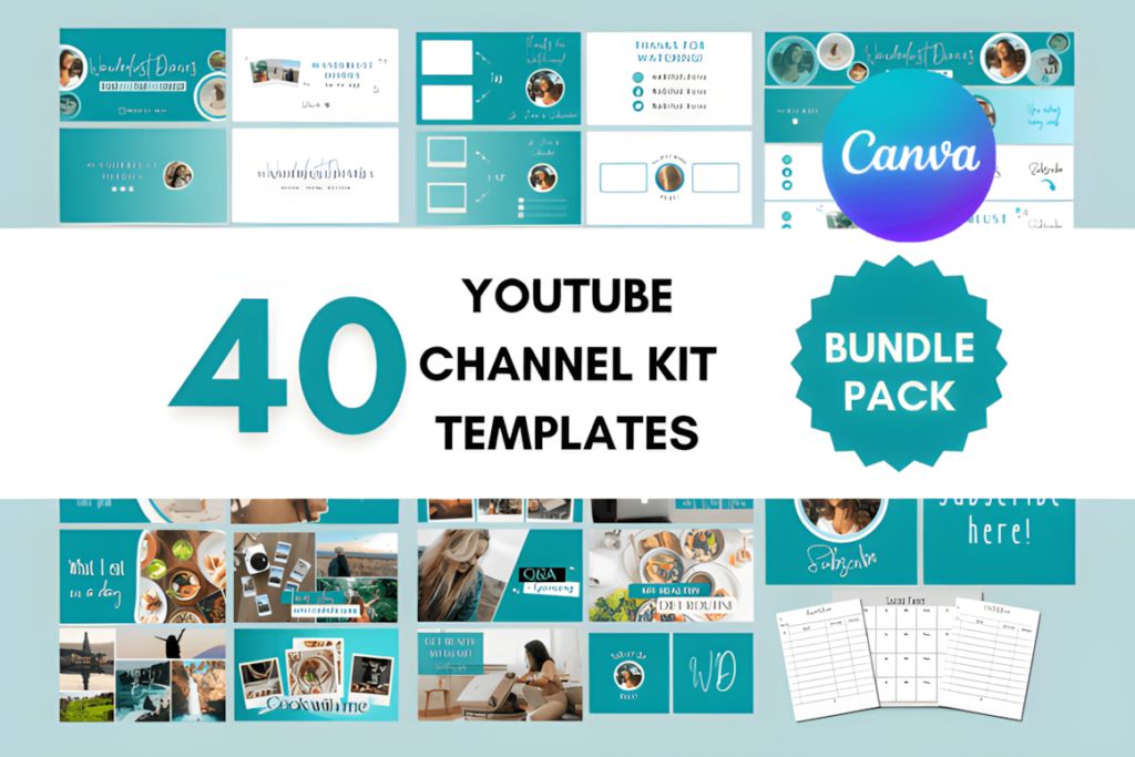 TRAVEL YOUTUBE CHANNEL BRAND KIT BUNDLE Graphics 32894099 7 580x387 1