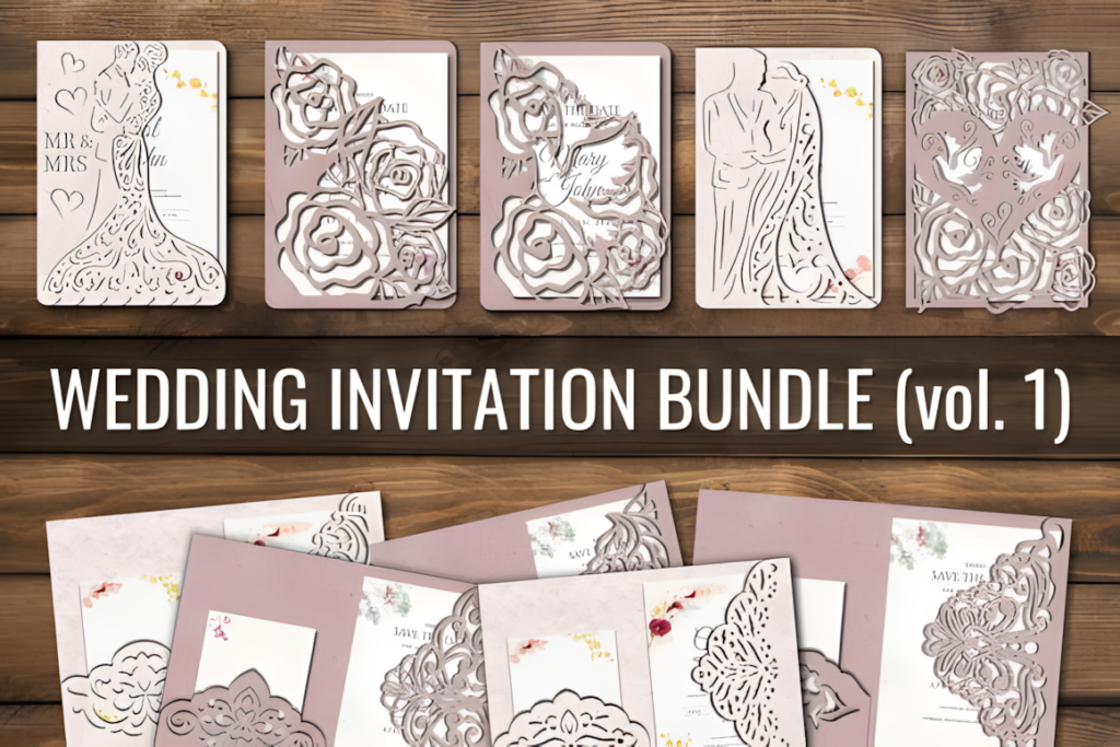 Wedding invitation templates SVG Bundle Graphics 30656535 1 1 580x387 1
