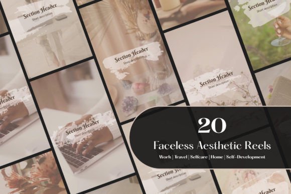 16 Simple Faceless Content Templates for Consistent Posting 5 20 Faceless Aesthetic Reels Graphics 95172134 580x387 1 1