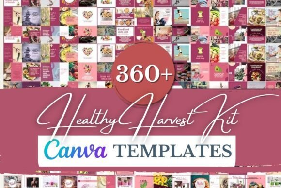 16 Social Media Templates Coaches Actually Use 2 360 Healthy Harvest Kit Template Graphics 106743827 1 1 580x387 1