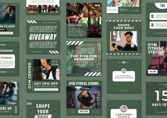60 Fitness Social Media Canva Templates Graphics 83629670 3 580x411 1
