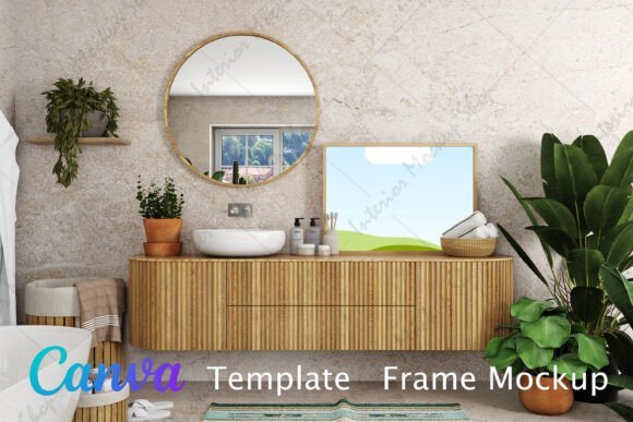24 Canva Video Templates Beginners Use to Start Posting with Confidence 6 Bathroom Frame Mockup Canva Graphics 123089150 1 1 580x387 2