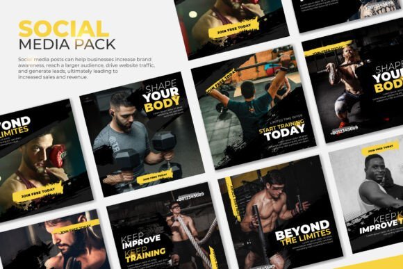 Gym Social Media Design Templates Graphics 111809101 1 1 580x387 1