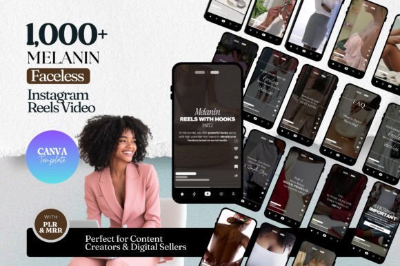 16 Simple Faceless Content Templates for Consistent Posting 6 Melanin Faceless Instagram Reels Video Graphics 122437757 1 1 580x386 1