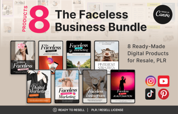 The Faceless Business Bundle Canva Graphics 127889554 1 1 580x371 1