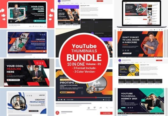 YouTube Thumbnails Design Bundle Graphics 84104600 1 1 580x403 1