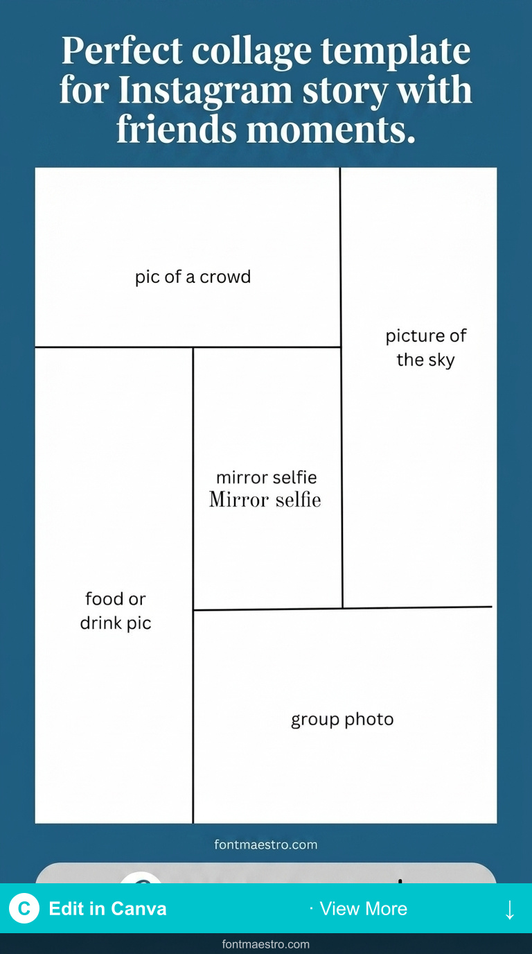 collage template for instagram story with friends stunning easy create editable