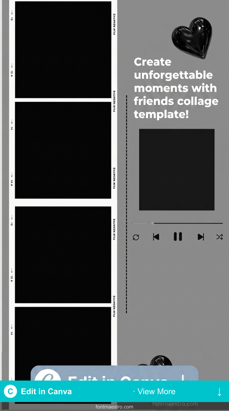 collage template for instagram story with friends memories create fun editable