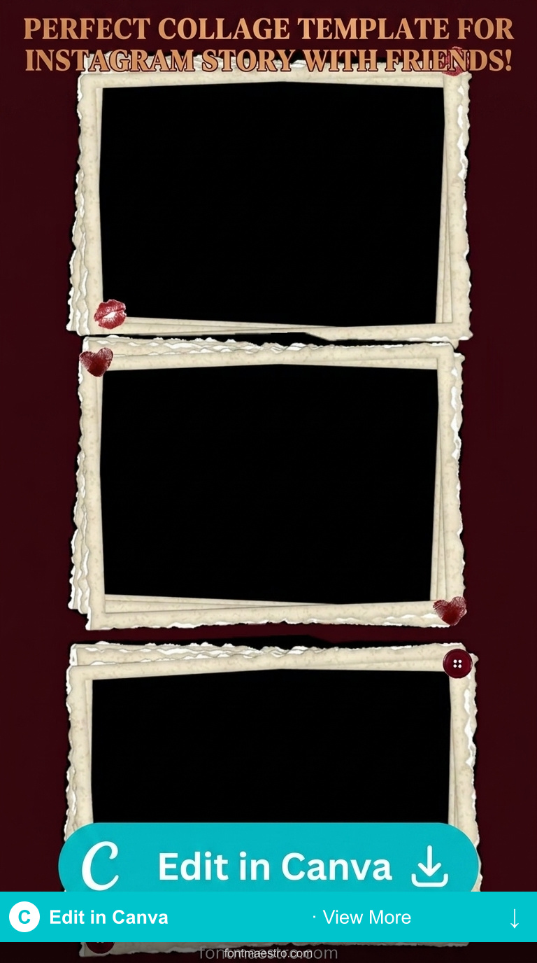 collage template for instagram story with friends capture every moment editable