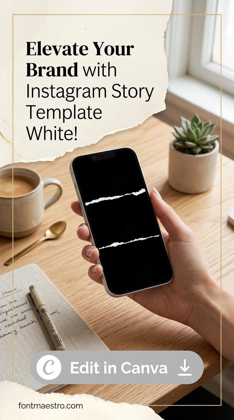 instagram story template white make stories pop instantly editable