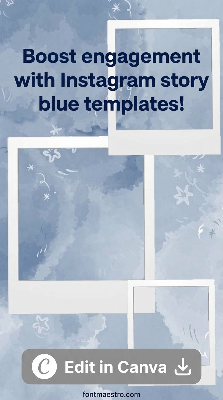 20 Blue Instagram Story Templates for a Calm & Cool Aesthetic in 2026 6 instagram template for story blue make stories stand out editable