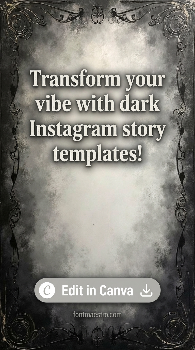 instagram template for story dark elevate after dark aesthetic editable