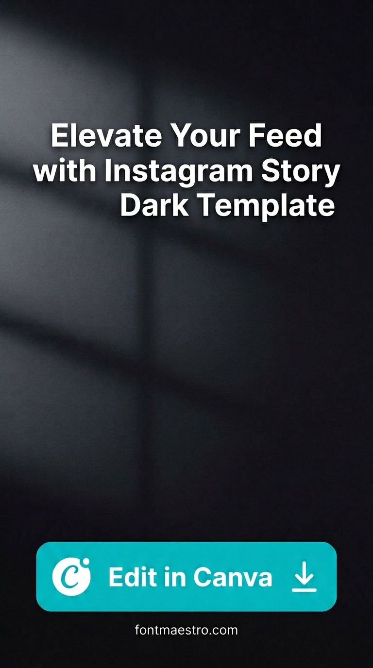 instagram template for story dark minimal night elevate stories editable