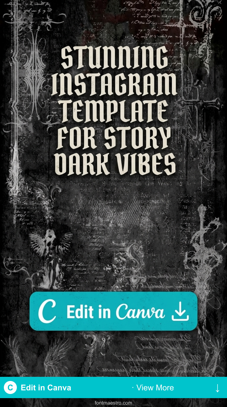 instagram template for story dark transform aesthetic captivate editable