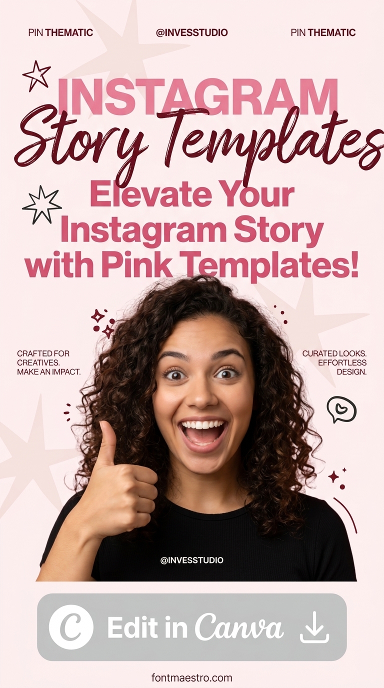 26 Pink Instagram Story Templates: Cute, Girly & On-Trend in 2026 5 instagram template for story pink stylish customizable design editable