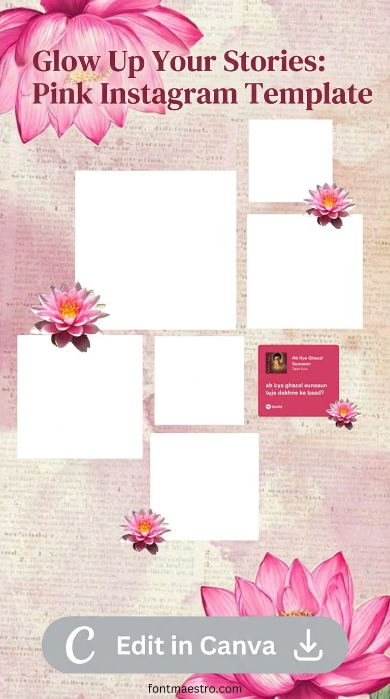 26 Pink Instagram Story Templates: Cute, Girly & On-Trend in 2026 4 instagram template for story pink easy stylish insta layout editable