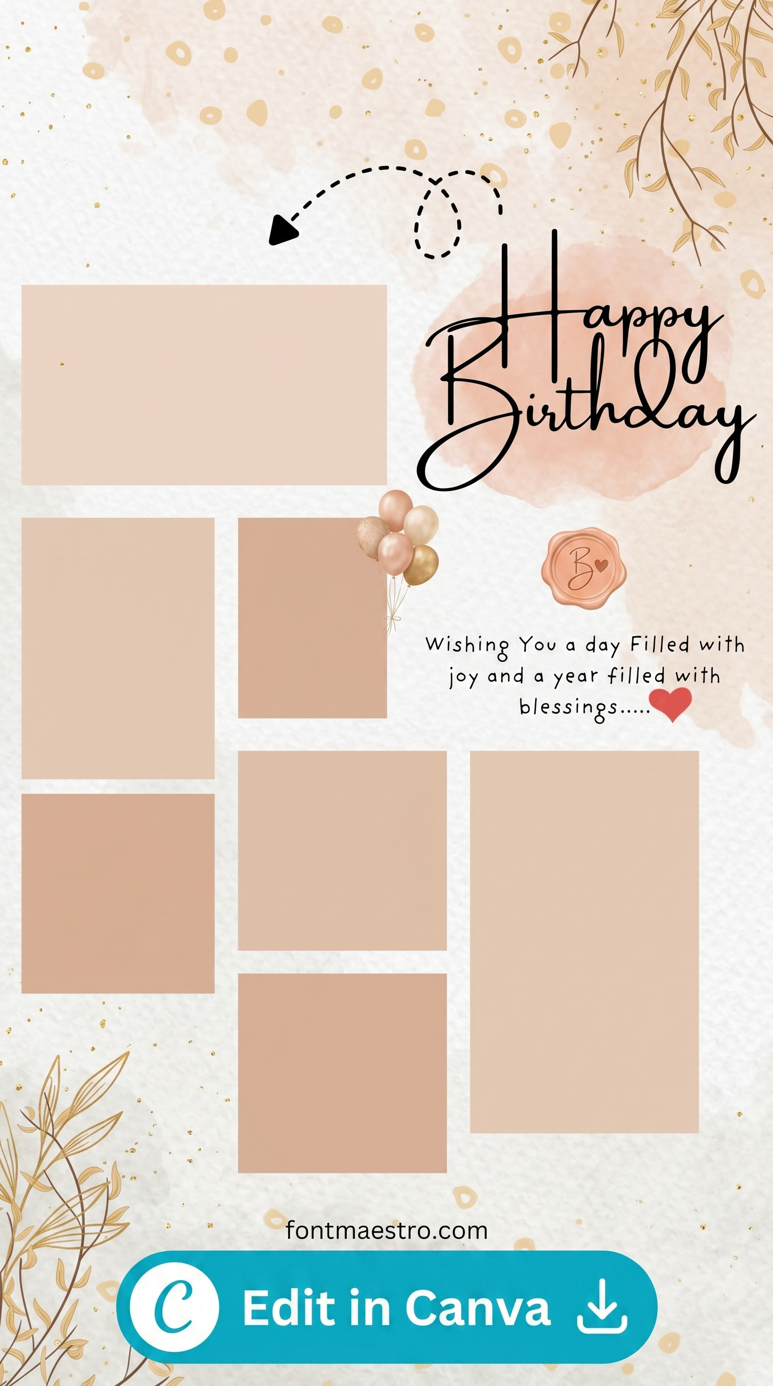 birthday layout instagram story for best friend aesthetic warm yellow 2026