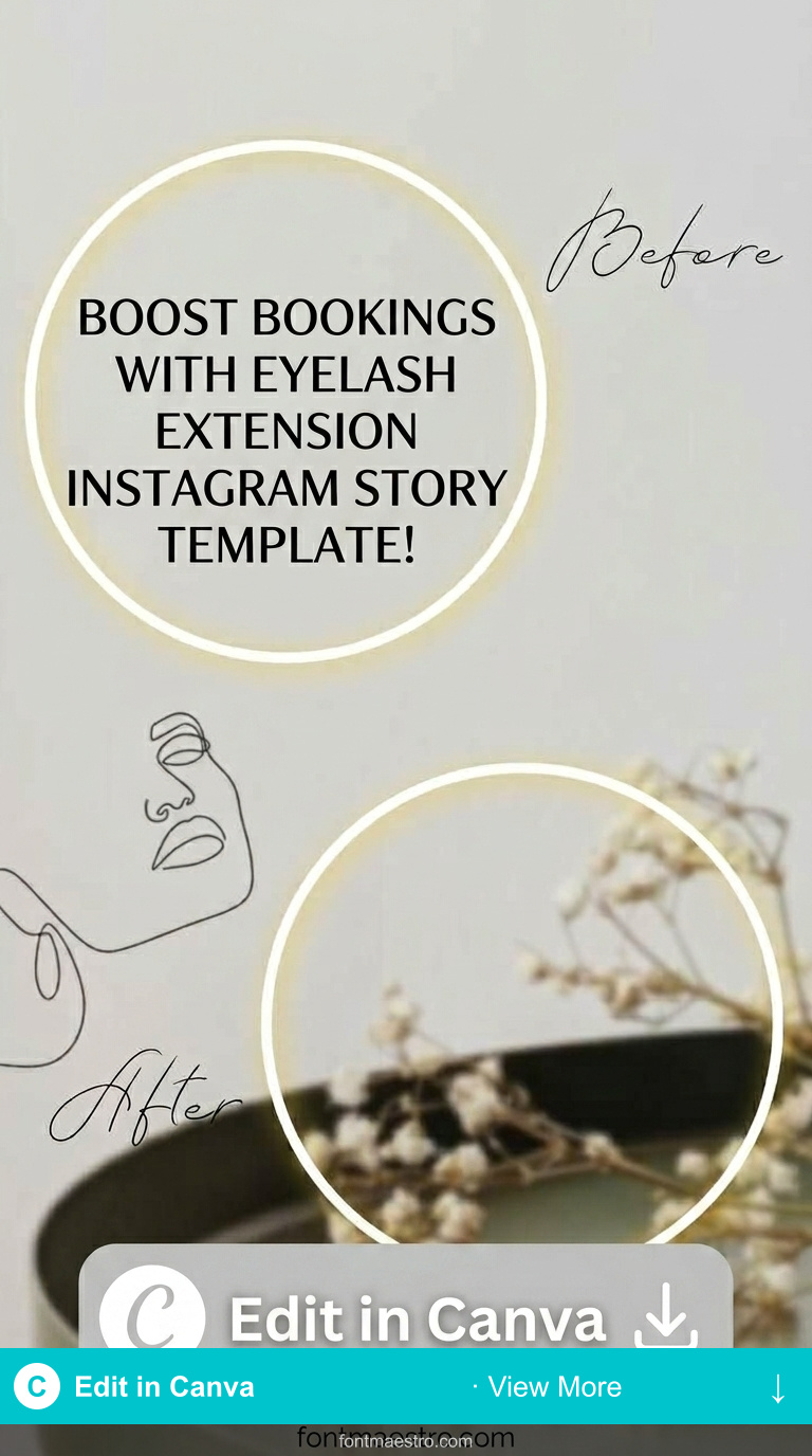eyelash extension instagram story template free premium editable 2026