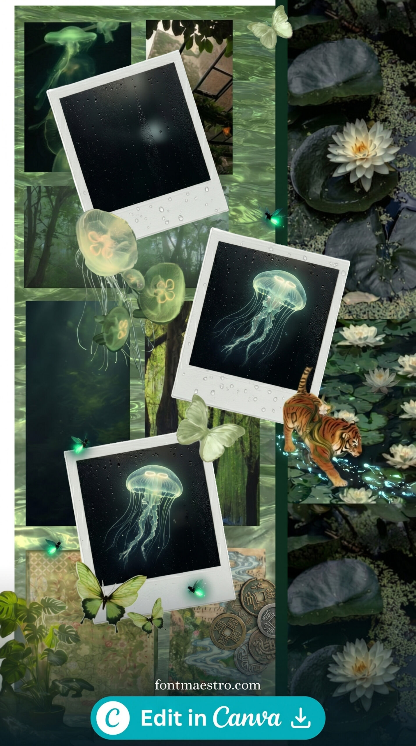 instagram story frame template green free premium editable 2026