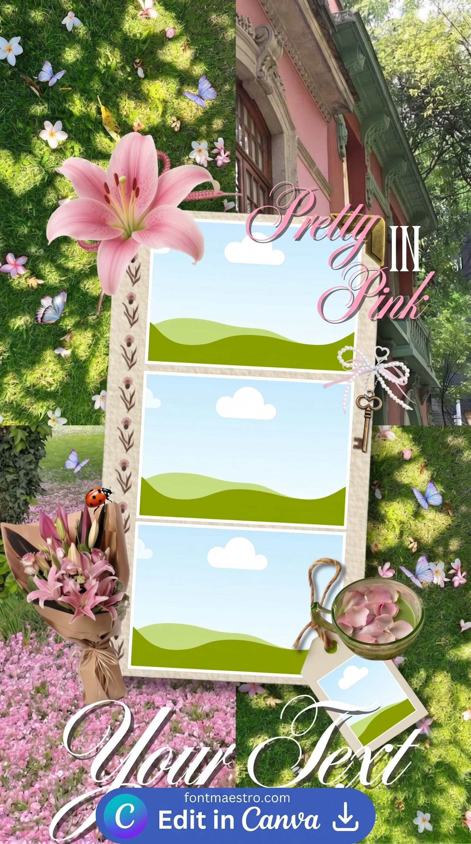 instagram story frame template green forest dark luxury editorial 2026