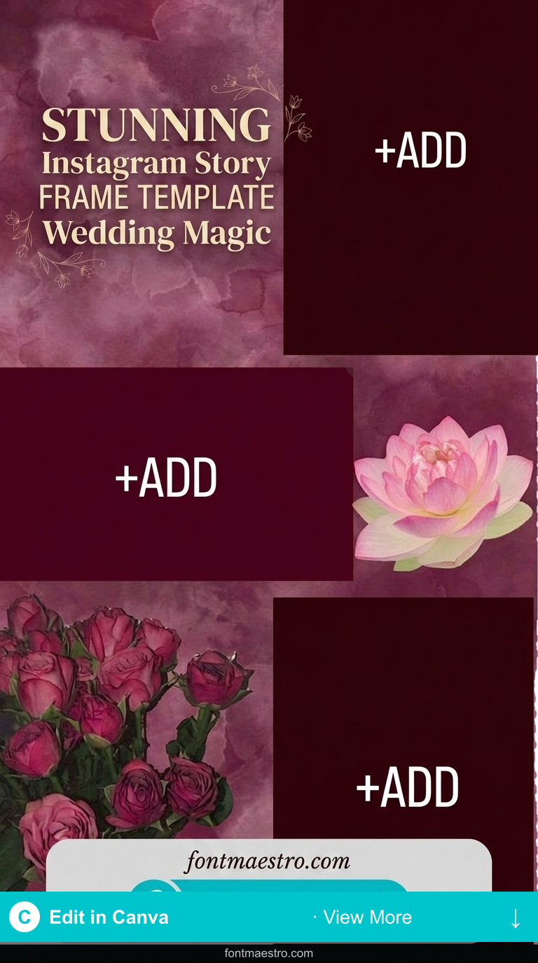 instagram story frame template wedding free premium editable 2026