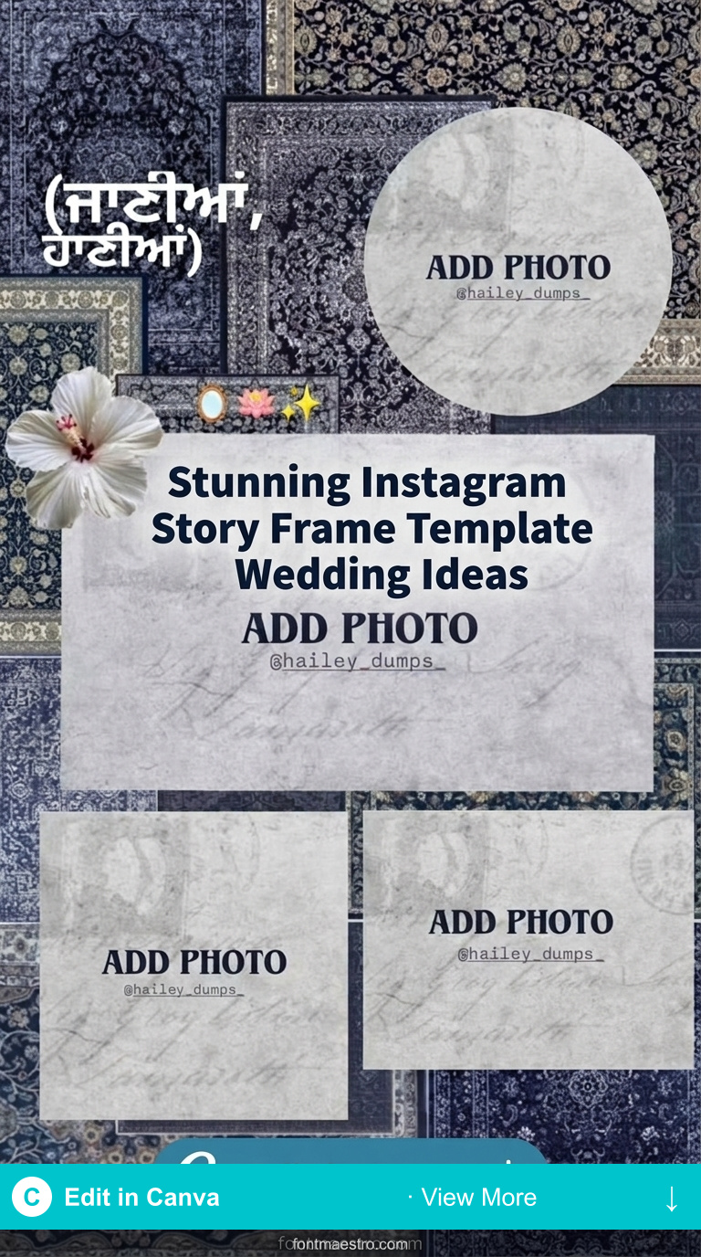20 Instagram Story Frame Templates for Wedding — Elegant Picks for 2026 4 instagram story frame template wedding gold luxury black 2026