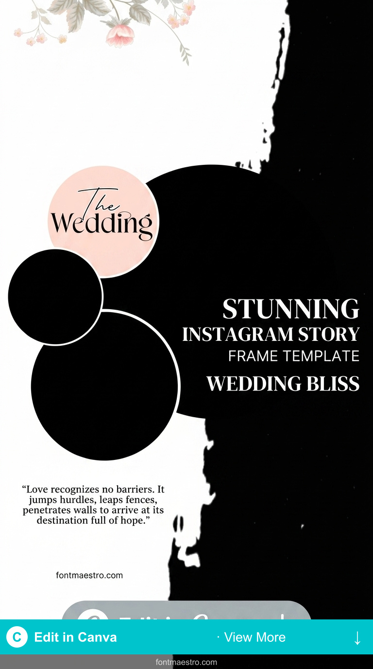 20 Instagram Story Frame Templates for Wedding — Elegant Picks for 2026 5 instagram story frame template wedding minimalist modern 2026