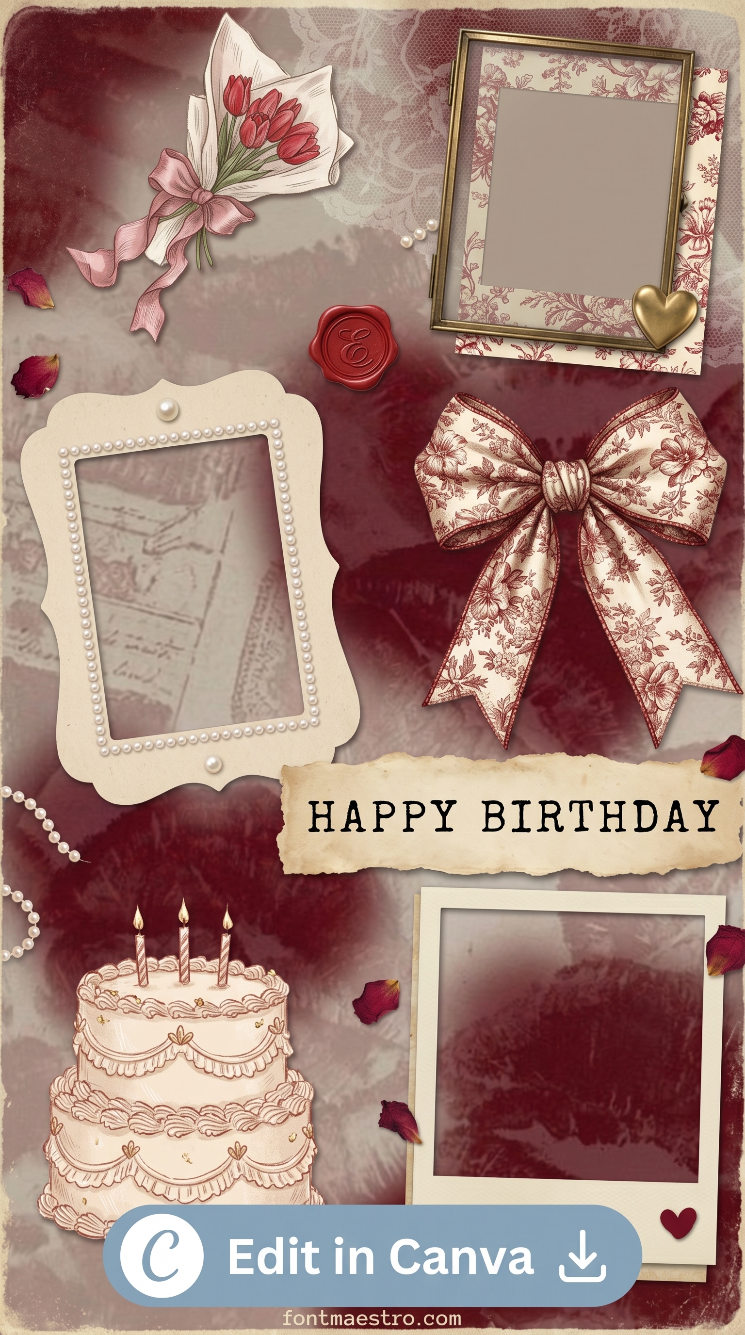 happy birthday instagram story template aesthetic background dreamy gradient 2026