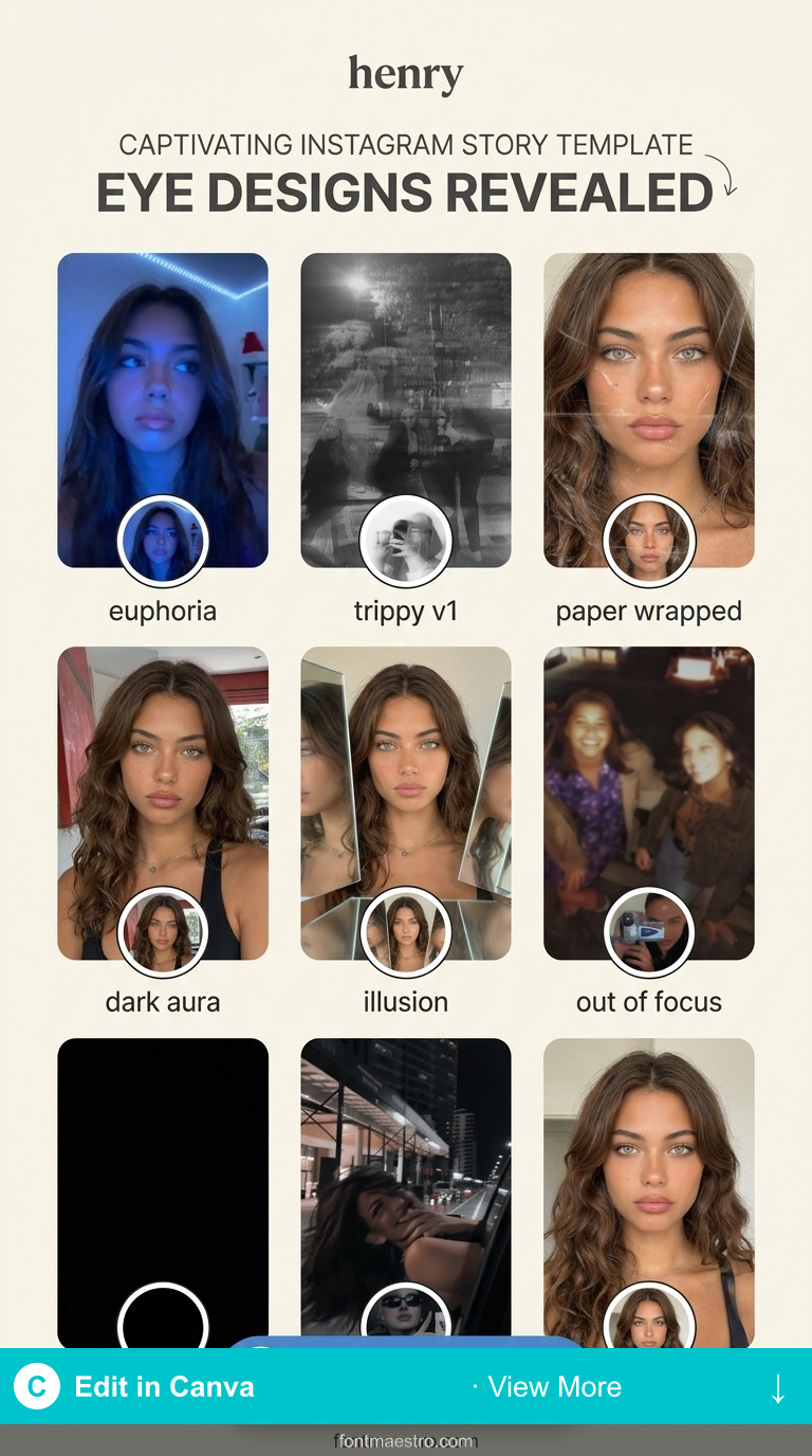 instagram story template eye free premium editable 2026
