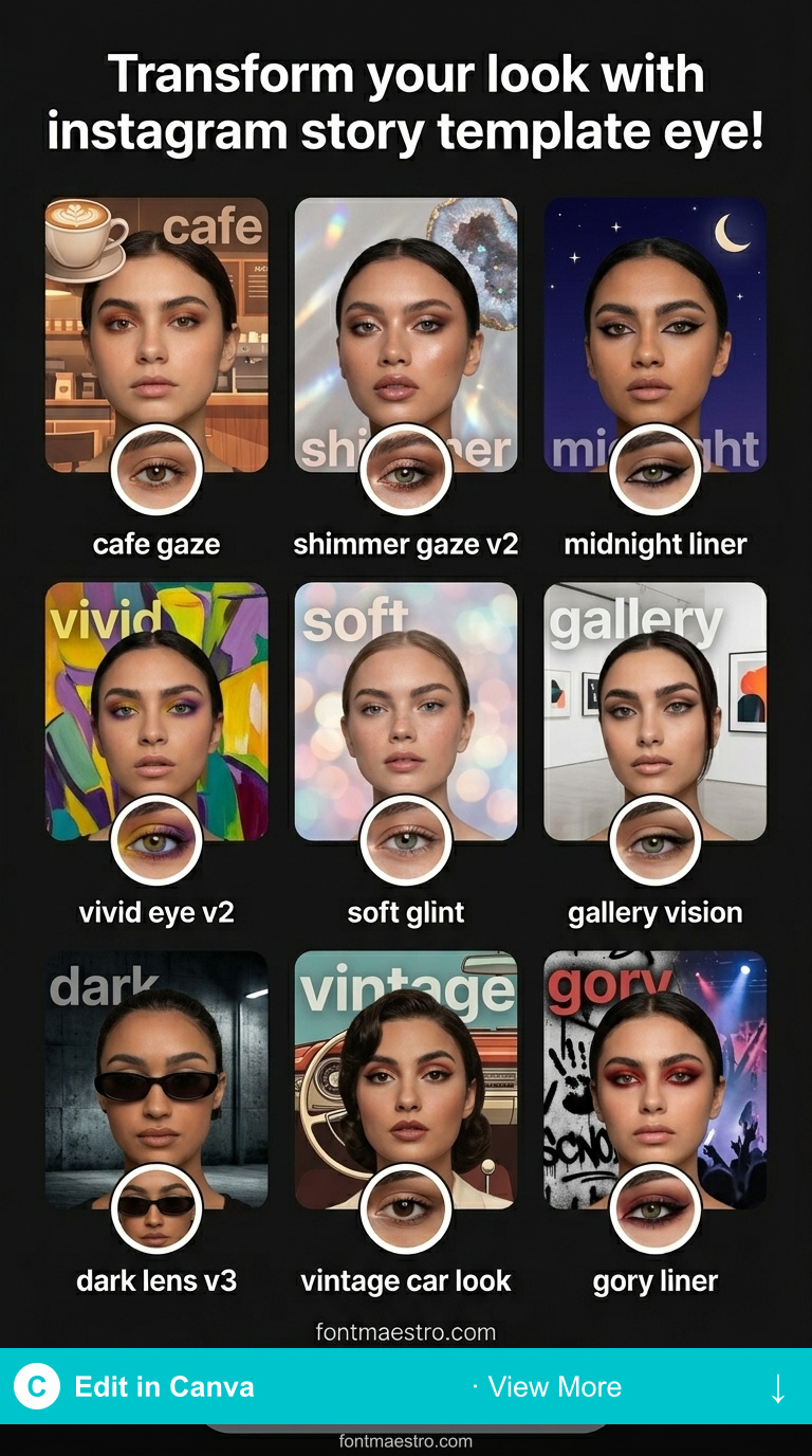 instagram story template eye makeup look beauty editorial 2026