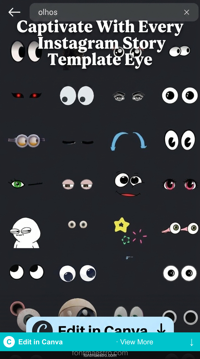 instagram story template eye dark smoky editorial aesthetic 2026