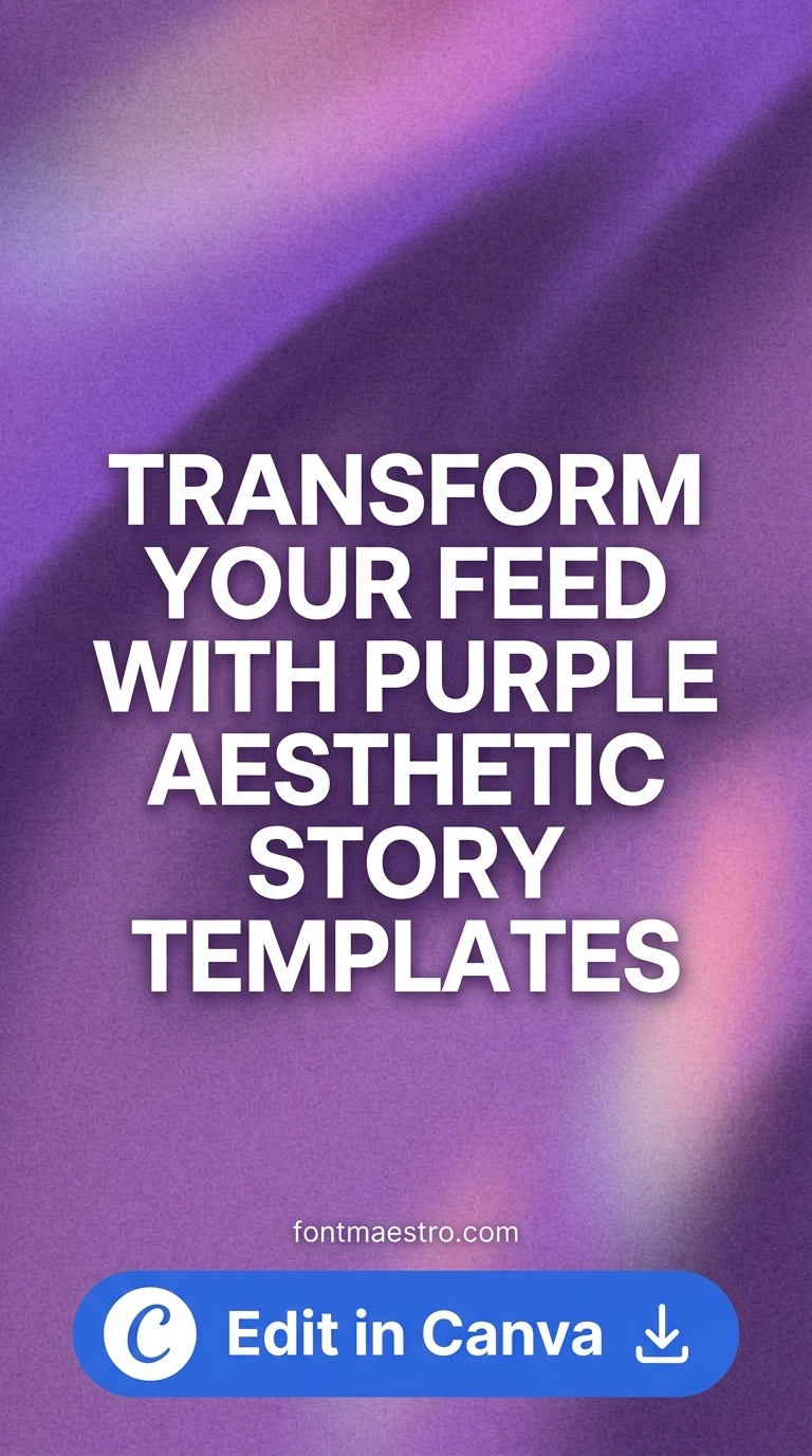 instagram story template aesthetic purple pink hues elevate editable