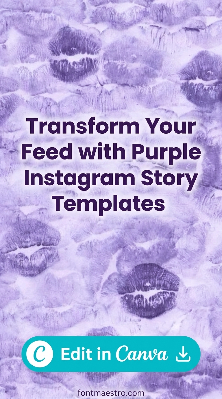 instagram story template aesthetic purple stunning transform stories editable