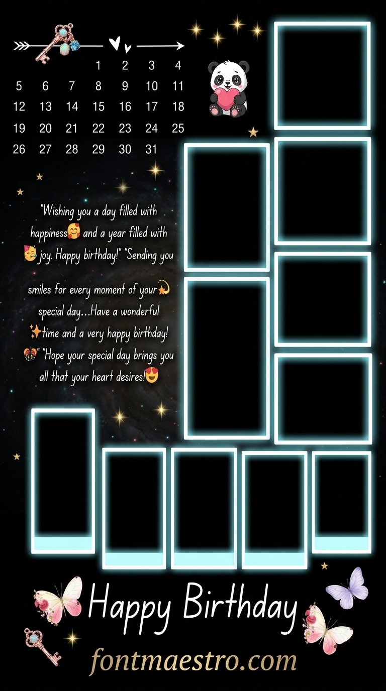 9 Best Template Happy Birthday Story Instagram Aesthetic Black Designs for 2026 10 template happy birthday story instagram aesthetic black script font celebration printable editable