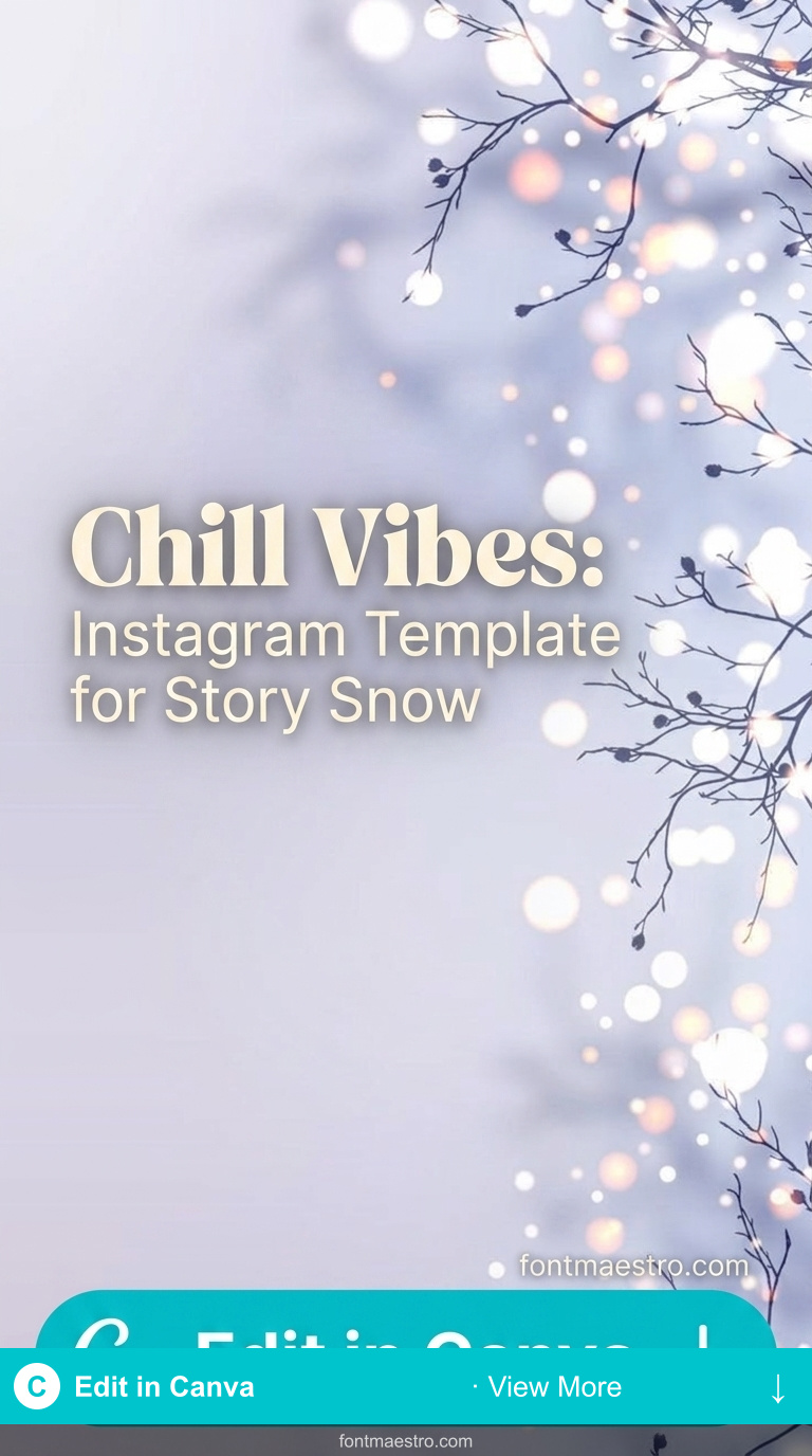 instagram template for story snow free premium editable 2026
