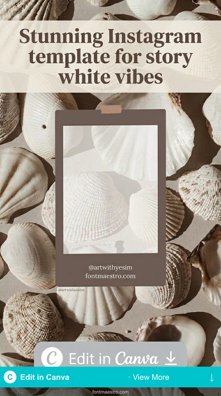 instagram template for story white floral botanical delicate 2026
