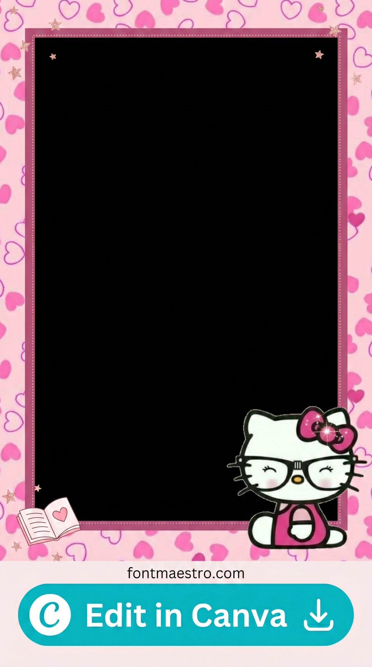 Hello Kitty nerd frame Instagram story template