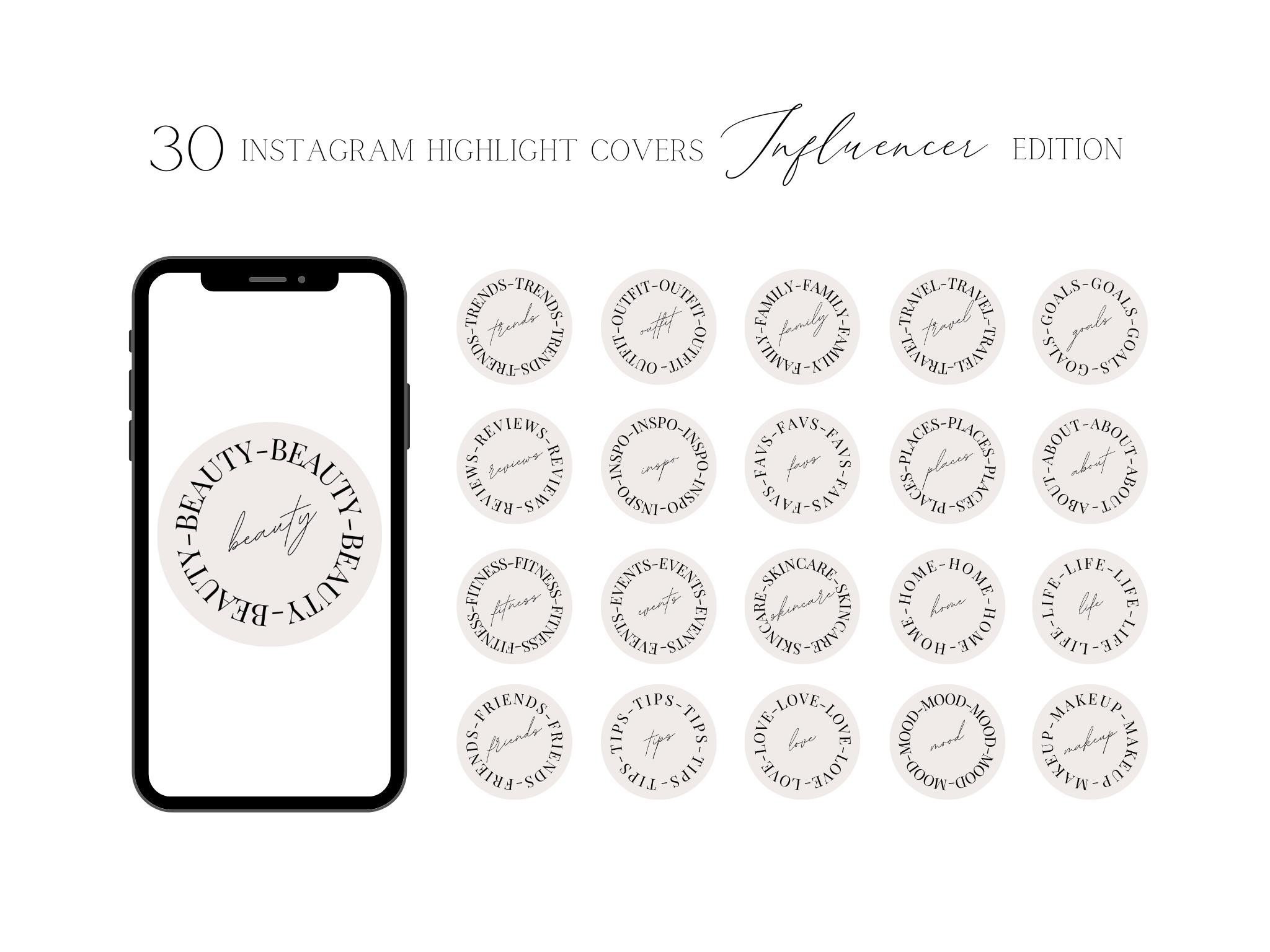 instagram story template 30 influencer instagram highlight covers canva template