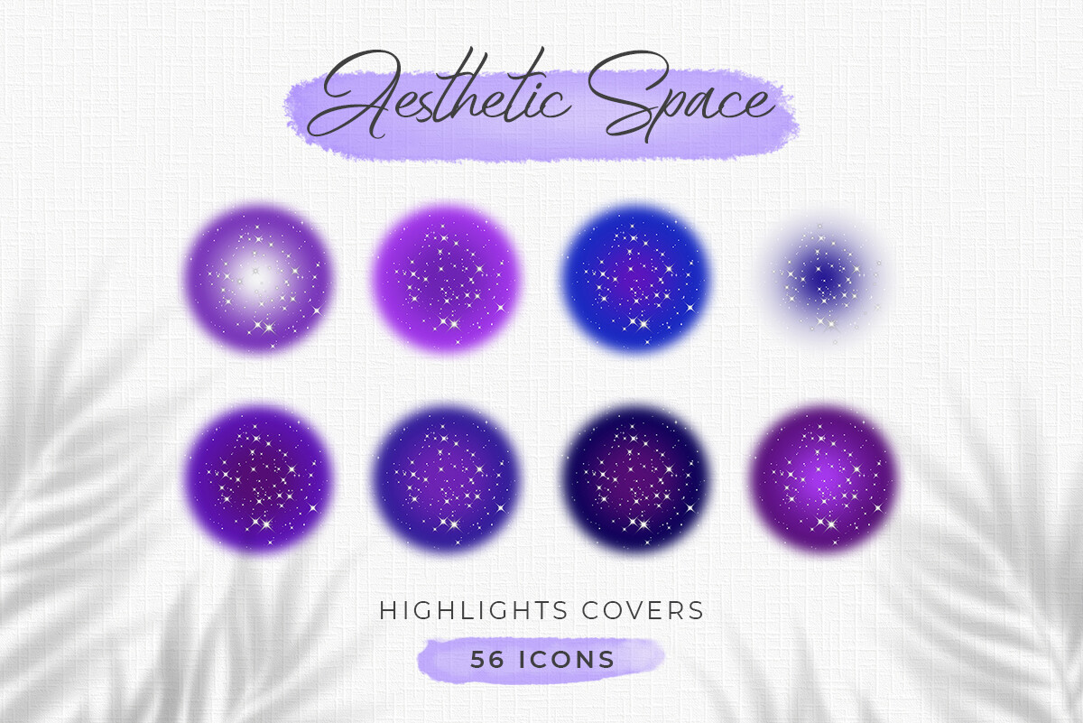 instagram story template aesthetic purple aesthetic space aura highlight covers canva template