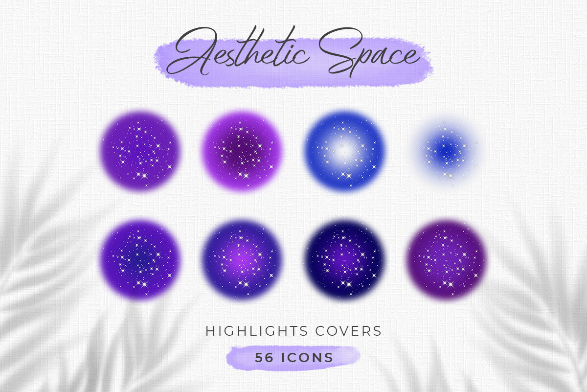 instagram story template aesthetic purple aesthetic space aura highlight covers canva template