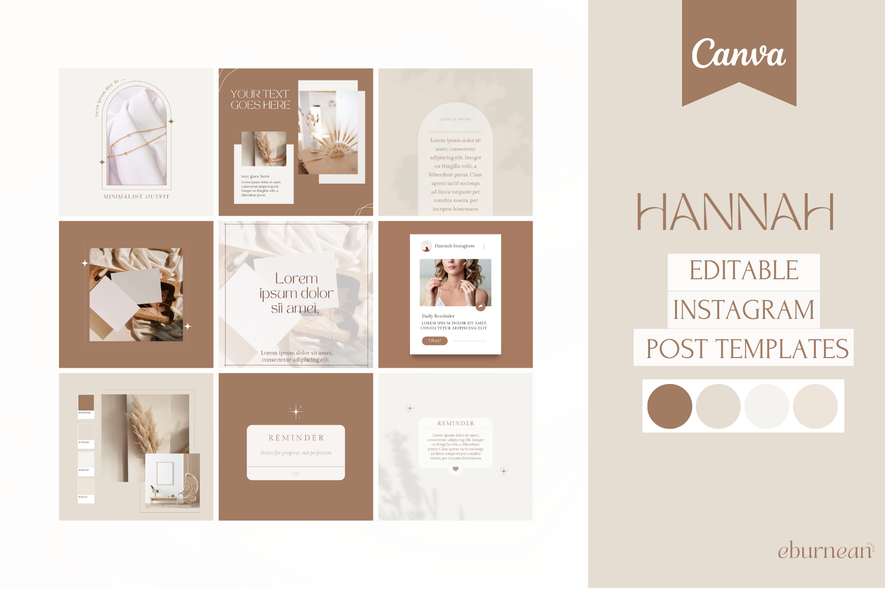 instagram template for story white boho aesthetic instagram post templates canva template