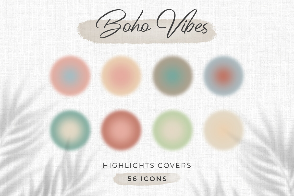 instagram story template boho vibes aura highlight covers canva template
