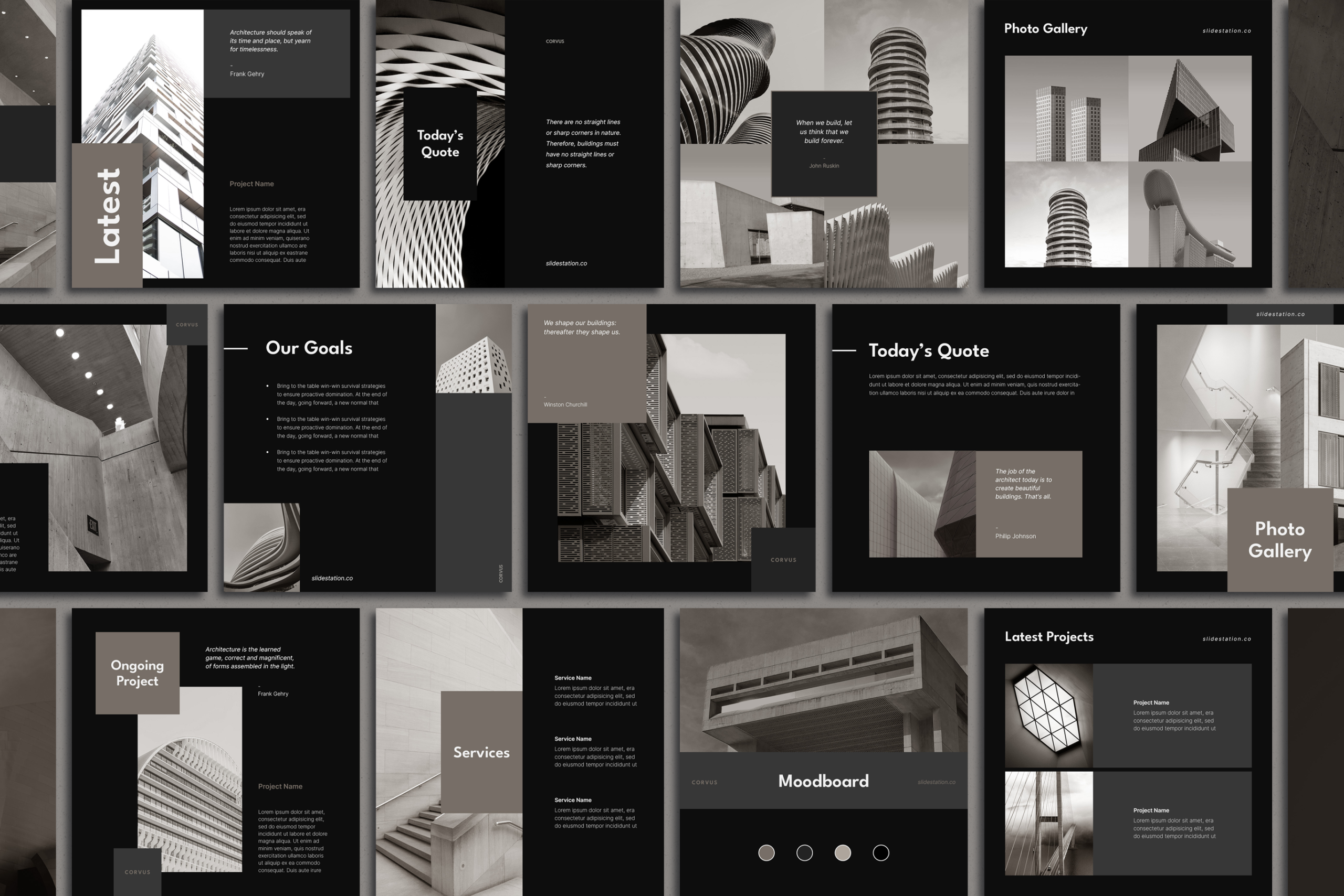 instagram template for story dark corvus architecture instagram pack canva template