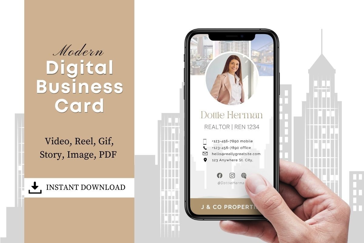 template instagram story konser editable digital business card - canva canva template