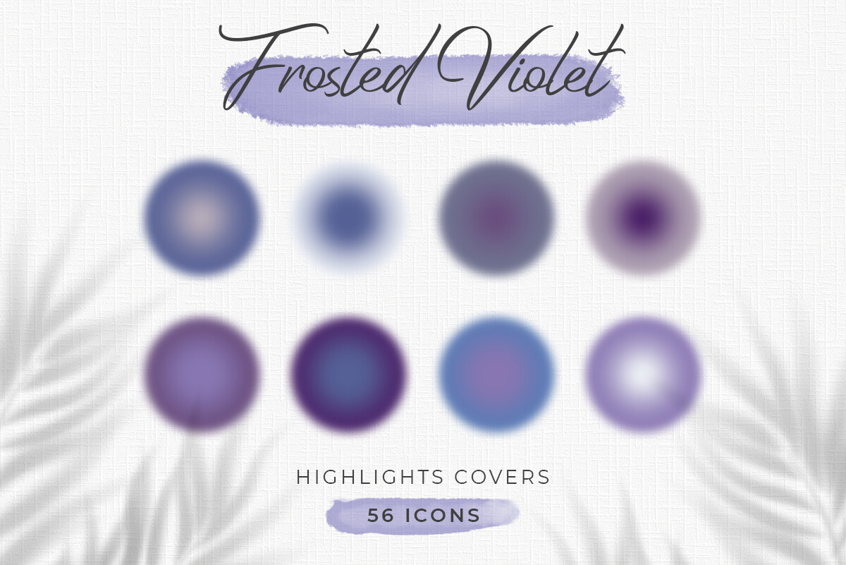 instagram story template aesthetic purple frosted violet aura highlight covers canva template