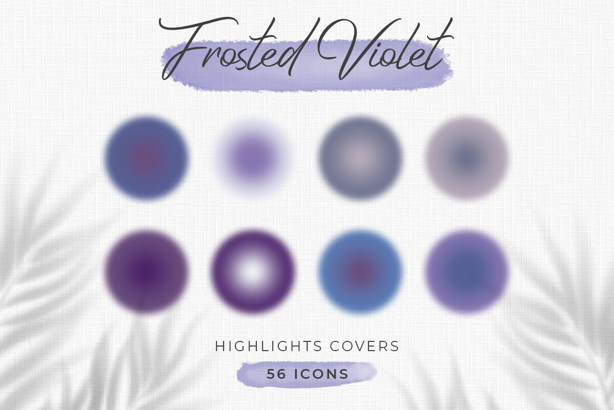 instagram story template aesthetic purple frosted violet aura highlight covers canva template