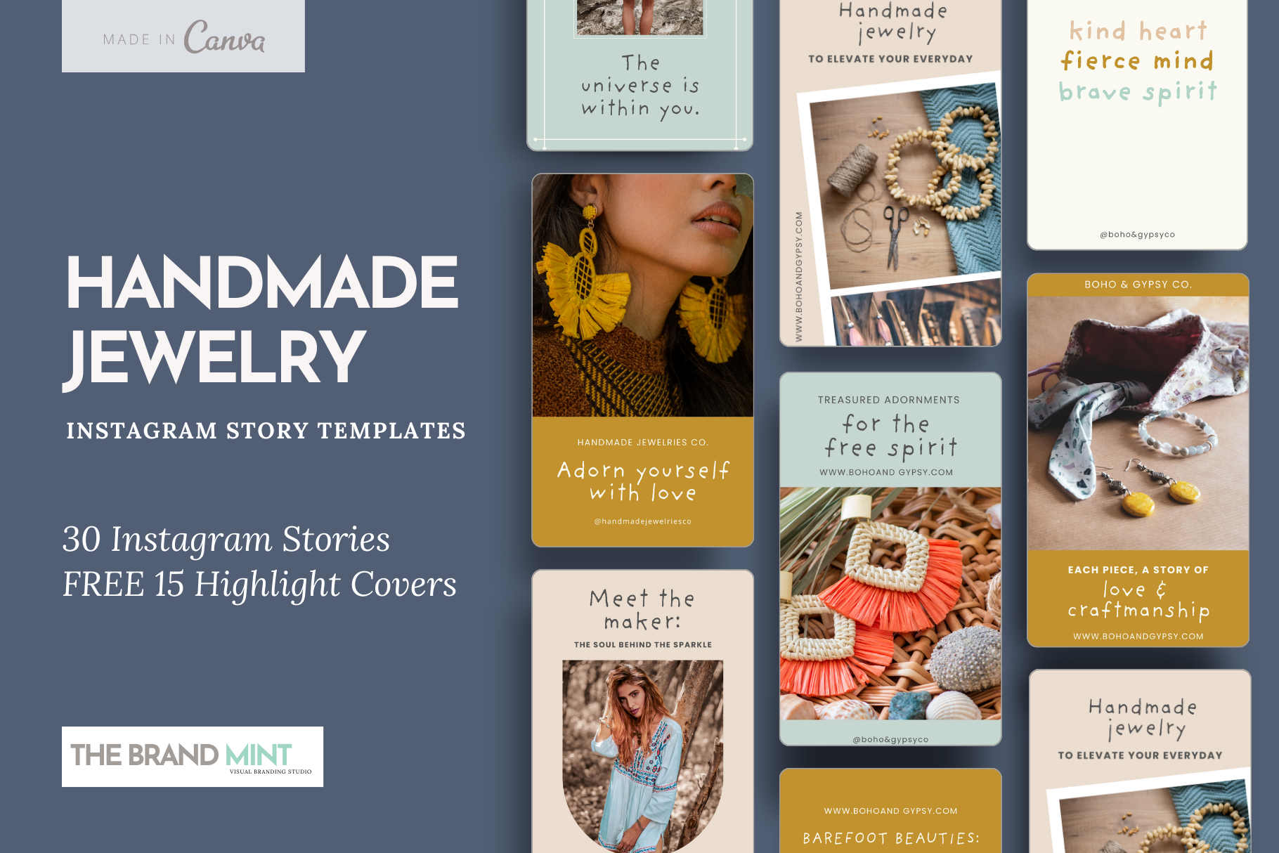 instagram story template handmade jewelry instagram story template canva template